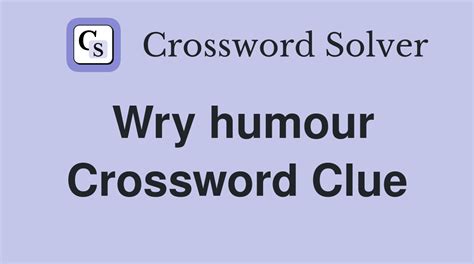 wry crossword